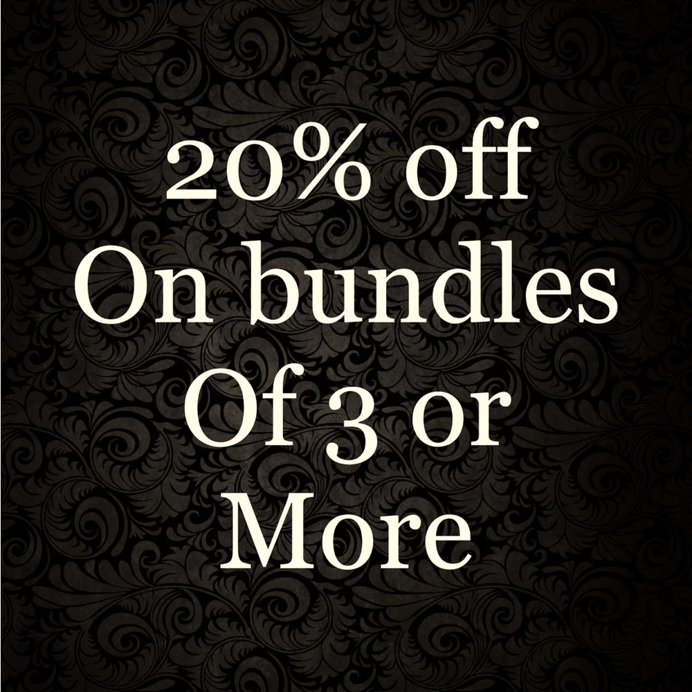 20% off on bundles of 3 or more